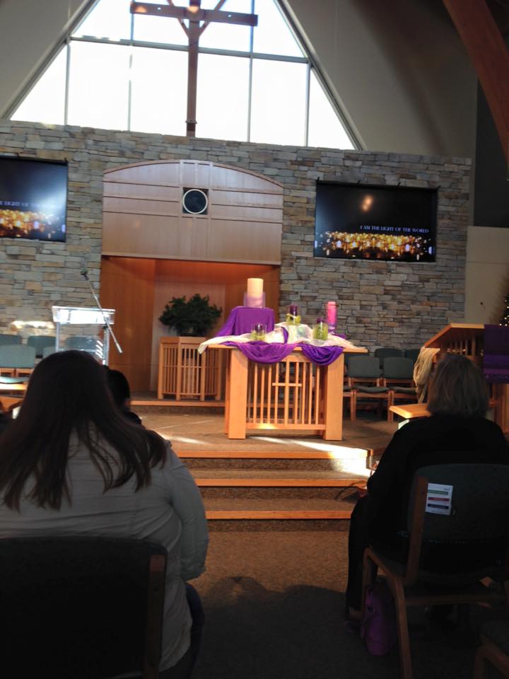 An altar prepared for service at Saint Paul School of Theology