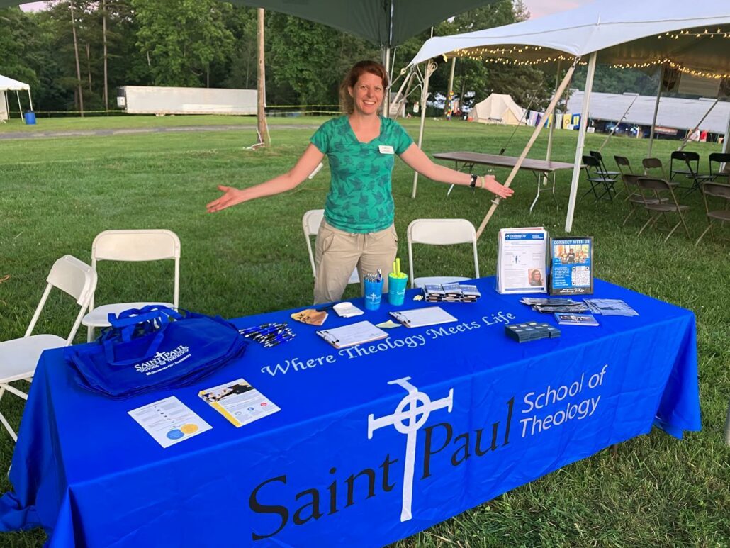 Saint Paul School of Theology Recruitment Table at Wild Goose Festival 2022